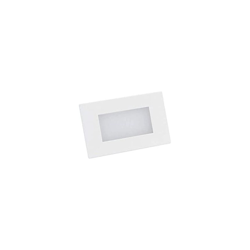 Lampo Luce Faro Led Segnapasso da incasso 3W per scatole standard"503" 230V - 200 Lumen in metallo e