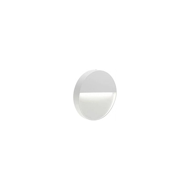 Faretto Segnapassi a Semi Incasso da Esterno a LED Piccolo Sovil Geo Round Bianco