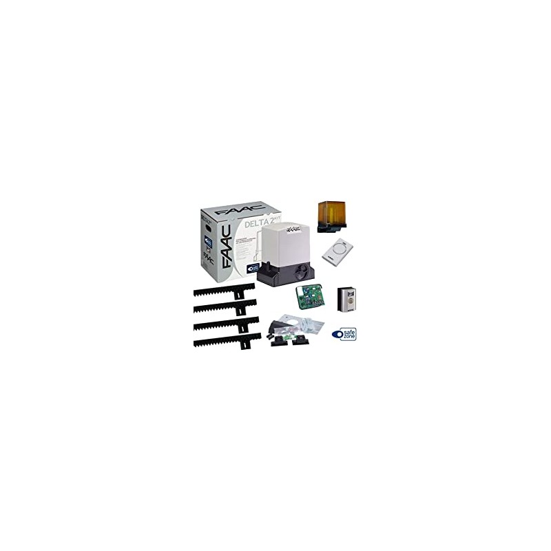 Faac Delta 2 Kit Automazione Per Cancelli Scorrevoli ad uso Residenziale con peso Max 500KG + Cremag