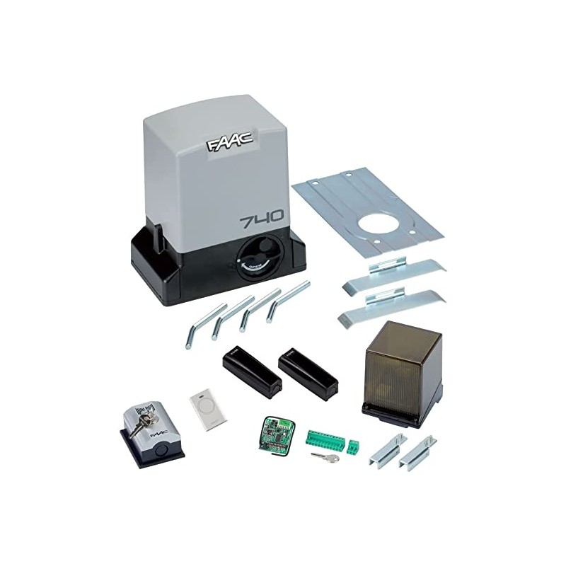 Faac Delta 2 Kit Automazione Per Cancelli Scorrevoli ad uso Residenziale con peso Max 500KG + Cremag